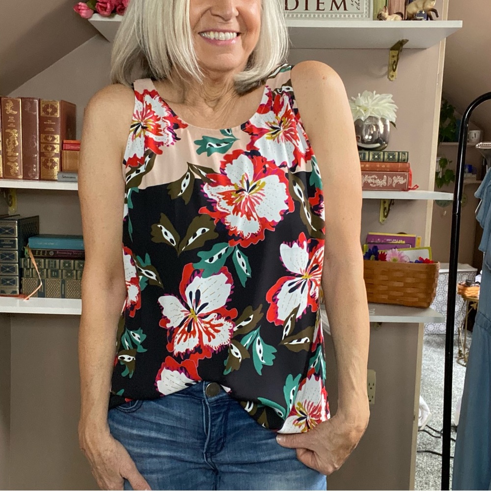 25. CAbi Floral Tank